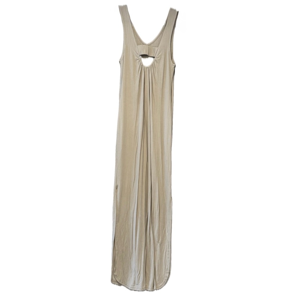 BKE Ribbed Knit Maxi Dress with Pockets - Taupe - Picture 4 of 11